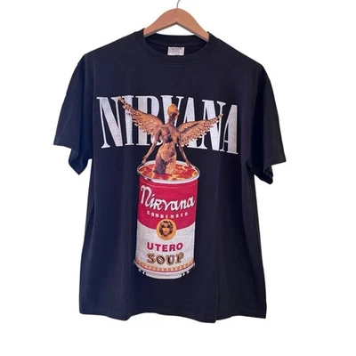 Camiseta rara NIRVANA condensada en útero lata de sopa banda reimpresión vintage XL Foto 1 de 4