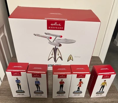 Hallmark Star Trek USS Enterprise Tree Topper + Mirror Mirror Storytellers Set - Image 1 of 4