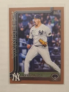 2025 Topps Update Fernando Cruz #US163 Gold Parallel 1548/2025 New York Yankees - Picture 1 of 2