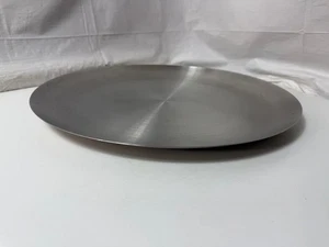 IKEA Silver Platter 18” Diameter Metal Round Large Brushed  - Picture 1 of 7