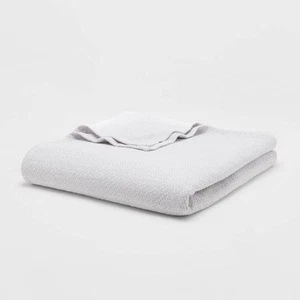 King 100% Cotton Bed Blanket Gray - Threshold - Picture 1 of 2