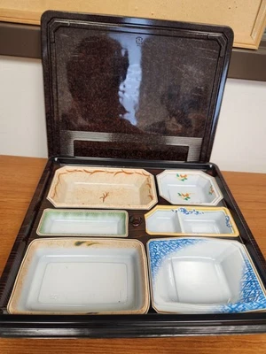 16 Set Disposable Colorful Japanese Bento Box, Lunch Box With LIDS 7 Cavity  - Image 1 of 4