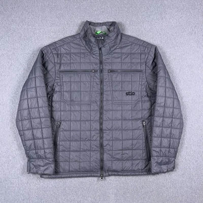 Stio Jacket Mens Large Quilted Puffer Pertex Quantum Thermore Full Zip Gray - Image 1 of 4