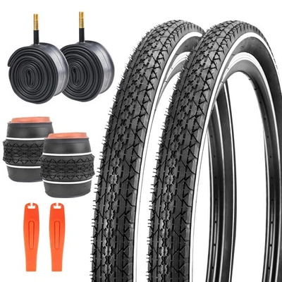 2 Pack 20" x 2.125" Folding Replacement Bike Tires for Beach Cruiser Bike，Bic... - Image 1 of 4