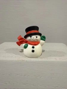 Hallmark Christmas Merry Miniatures Snowman 1983 Waving Scarf Winter Trinket - Picture 1 of 7