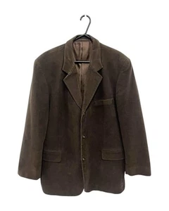 Excellent Condition GAZMAN Men's Brown Velvet Blazer Size AU XL 44R - Picture 1 of 3