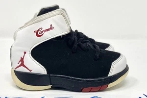 2013 Nike Air Jordan Melo 1.5 Black White Red TD Toddler 631313-001 sz 5C - Picture 1 of 8