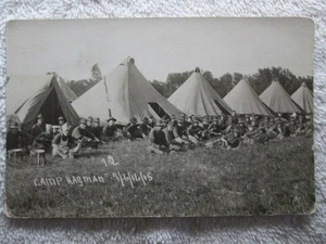 Foto postal real Camp Hagman Soldiers, Redfield, Dakota del Sur 16 de julio de 1915 - Imagen 1 de 2