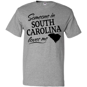 Inktastic Someone In South Carolina Loves Me T-Shirt State Home Grandparents - Picture 1 of 1