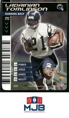 2001 NFL Showdown 1st & Goal LaDainian Tomlinson Rookie #115 2 - Image 1 of 2