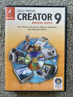Roxio Easy Media Creator 9 Deluxe Suite (231200) w/ KEY and Serial - Image 1 of 4