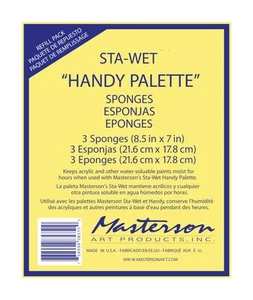 Masterson Sta-Wet Handy Palette Sponge Refill 3 Pack - Picture 1 of 2