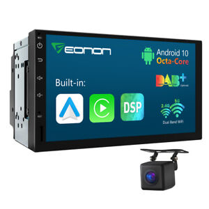 CAM+Eonon Android Double DIN 7" Car Stereo GPS Nav DAB+ Radio Bluetooth Audio BT