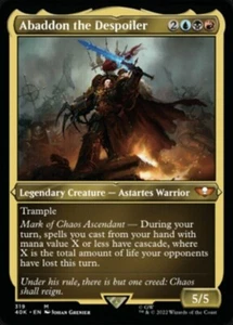 Abaddon the Despoiler (Display Commander) - "Thick Stock "- Foil Etched NM - Imagen 1 de 1