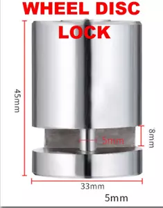 Motorcycle Brake Disc Lock Stainless Steel With Two Keys - Foto 1 di 8