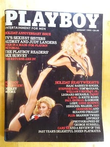 Original Playboy Magazine January 1983 Audrey & Judy Landers PM Review - Picture 1 of 3