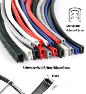 U-Profil Kantenschutz Kantenschutzprofil Schwarz Keder Band Klemm Profil Gummi - Picture 1 of 17