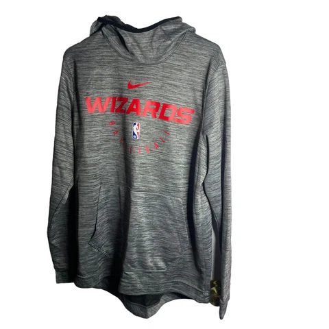 Washington Wizards Nike Dri Fit Hoodie Sweatshirt Mens L Gray NBA Pullover Cover