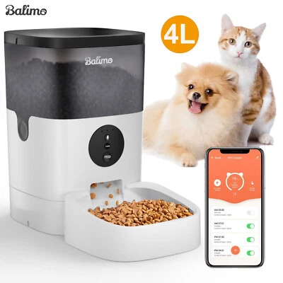 4L WIFI Automatischer Futterautomat für Katze Hund Futterspender Feeder Mit Time - Bild 1 von 4