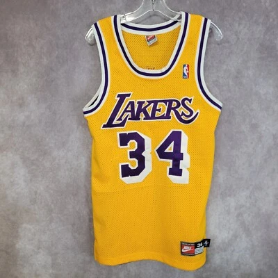 Vintage Nike Authentic Los Angeles Lakers Shaquille O'Neal 34 Jersey Men 36 S - Image 1 of 4
