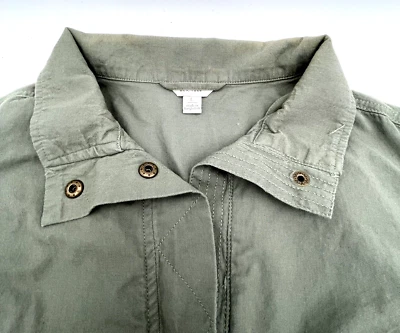 Chaqueta ligera para mujer Cato corbata frontal a presión verde oliva talla grande Foto 1 de 4