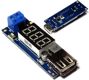 DC 4,5-40V auf 5V 2A USB Ladegerät DC-DC Step-Down Buck Wandler Voltmeter Modul - Bild 1 von 1