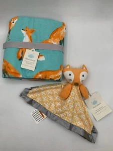 Cloud Island Orange Fox Baby Security And Blanket Lot Of 2 Lovey Satin White - Picture 1 of 9