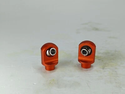4 Pcs Orange/Silver 6mm Alloy Shock Ball End HPI  Rovan KM Rofun Baja 5B RC  1/5 - Image 1 of 2