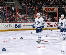 Auston Matthews Toronto Maple Leafs Unsigned NHL Debut Photograph