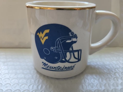 West Virginia Mountaineers 1988 Undefeated Coffee Mug Gold Trim NCAA Football Cover