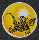 SUN LIZARD sticker 4.75" Yujean Stickems 1998 goanna gecko tribal *FREE SHIPPING