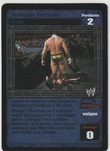 WWE: Testicular Fortitude [Jugada] tipo carta Acciones Raw Deal Wrestling WWF - Imagen 1 de 1