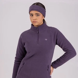 Shires Aubrion Restore Womens Half Zip Fleece - Purple | Pockets, Polar Fleece - Picture 1 of 12