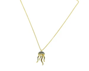 Misis FIJI Collana in argento 925 placcato oro 18kt, zirconi colorati, 40+5cm Tr - Foto 1 di 1