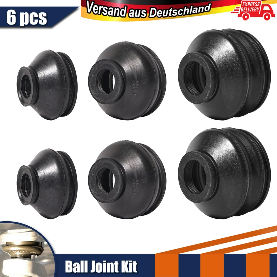 Universal 6x Auto Spurstangenkopf Kugelgelenk Traggelenk Schutz Gummi Manschette - Bild 1 von 4