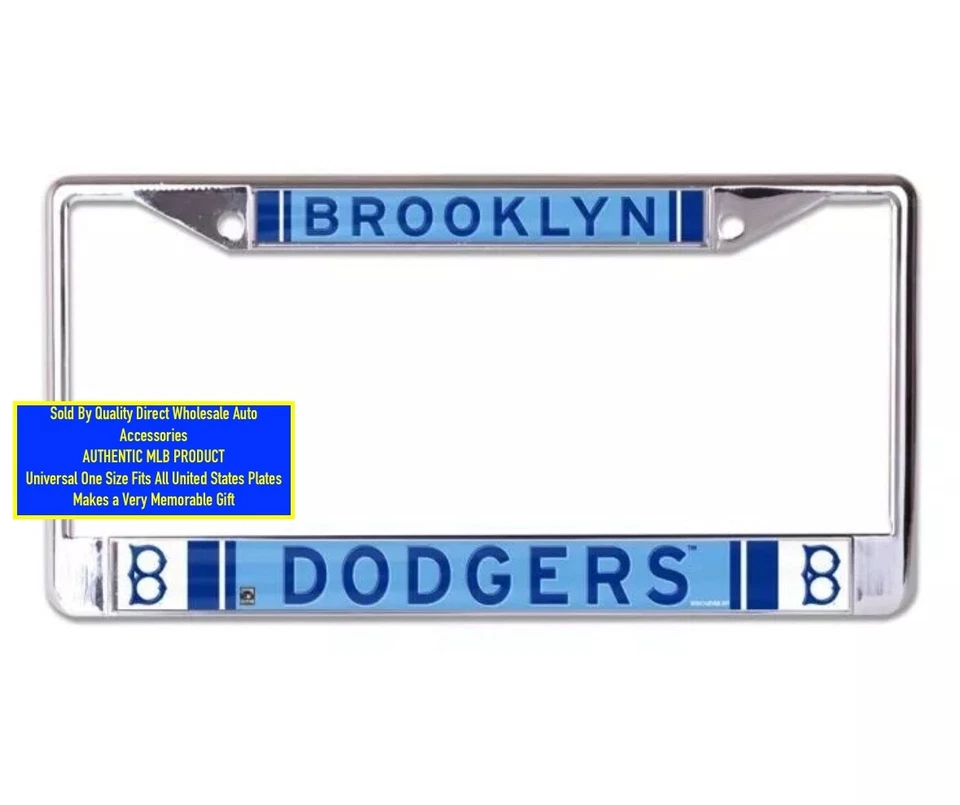 LA DODGERS ✅ BROOKLYN New York Metal License Plate Frame 🚚💨BEST GIFT 🎁 - Image 1 of 1