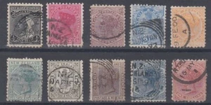 NEW ZEALAND 1882 QV SSF SET (x10) USED (ID:061/D64662) - Picture 1 of 1