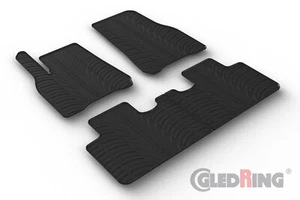 All Weather Rubber Floor Mats Fits 2020-2023 Tesla Model Y - Three Pieces, Black - Picture 1 of 1