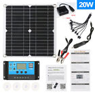 20W 30W 40W Solar Panel Kit Generator Camping Rv Power Battery Charger Regulator
