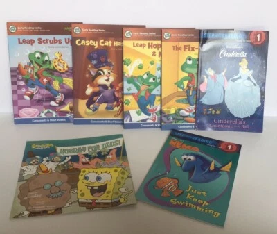 Step Into Reading Level 1 & Leapfrog Books Lot Assorted 8 Kids Books - Image 1 of 4