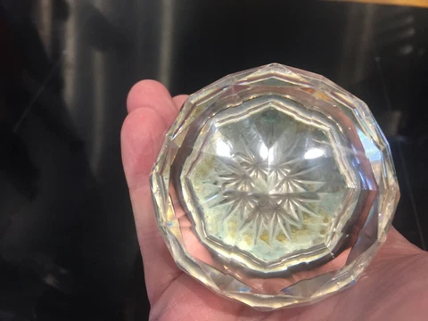One single XL handle - Vintage Original cut glass internal door handle 1910-20's Cover