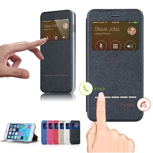 Smart Front Window View Flip PU Leder Tasche Hülle für Apple iPhone 6 & 6S - Bild 1 von 14