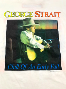 Vtg 1991 George Strait * Chill of An Early Fall Tour * Singlestitch T-Shirt XL