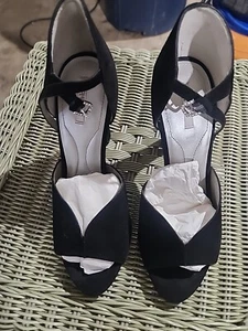 Black Suede Geox Respira Sz 10 41 Heels Excellent Condition - Picture 1 of 6