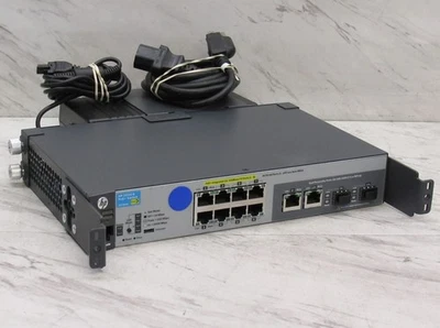 HP ProCurve 2530-8 PoE+ J9780A 8 Port 10/100 Managed Switch w/ Bracket Ears & AC - Image 1 of 4