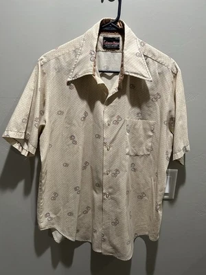 Camisa estilo occidental ocio vintage años 70 talla grande 16-16,5 manga corta  Foto 1 de 4