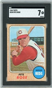 1968 Topps #230 Pete Rose Cincinnati Reds SGC 7 HOF - Picture 1 of 2
