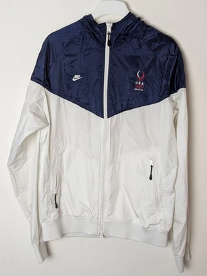 Chaqueta cortavientos Nike Team USA Beijing 2008 Juegos Olímpicos blanca azul para hombre mediana Foto 1 de 4