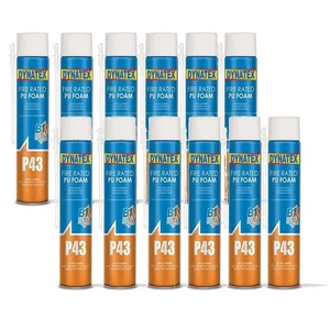PU-Schaum feuerfest 12er Pack expandierend 750ml EN1366-4 Retartdant P43 - Bild 1 von 9