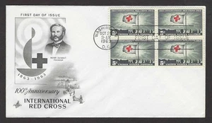#1239 5c Red Cross Centenary - Artcraft FDCB4 - Picture 1 of 2